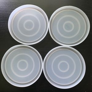 Circle coaster molds set of 4